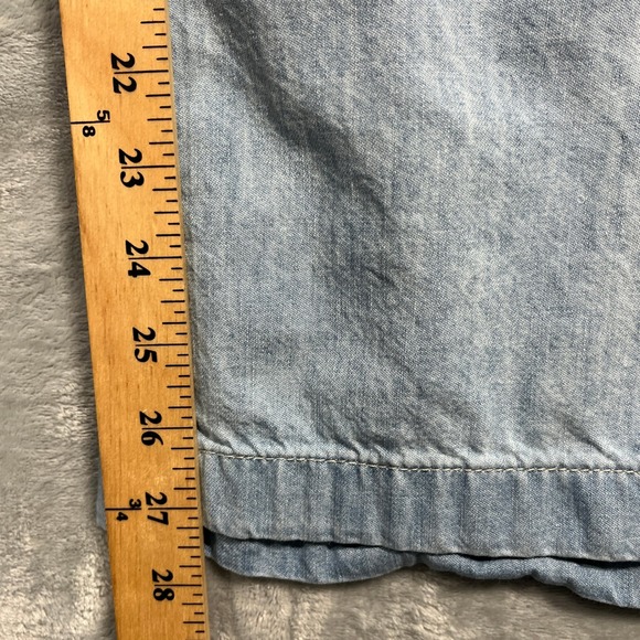 Free People We The Free Dion Jumpsuit Women Blue Denim Halter Wide Leg Boho S - Picture 15 of 15